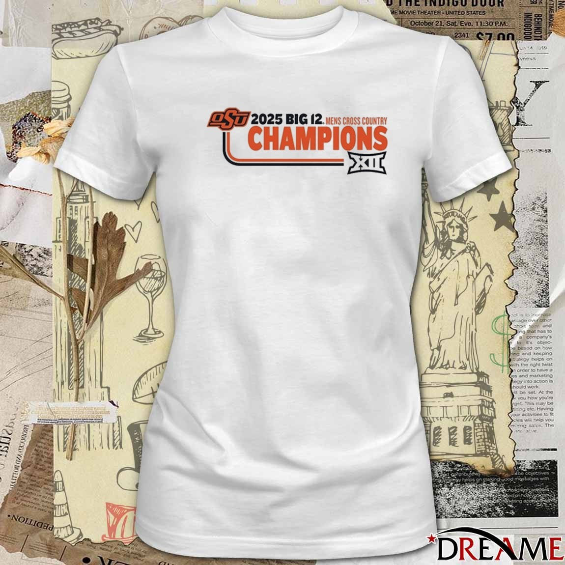 Oklahoma State Cowboys 2025 Big 12 Men’s Cross Country Champions t-shirt