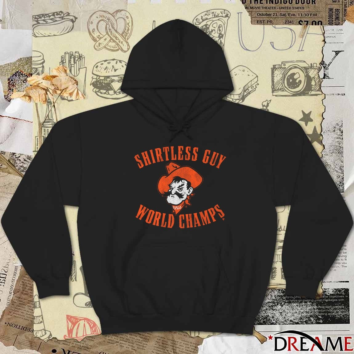 Oklahoma State Cowboys NCAA Shirtless Guy World Champs 2025 t-shirt
