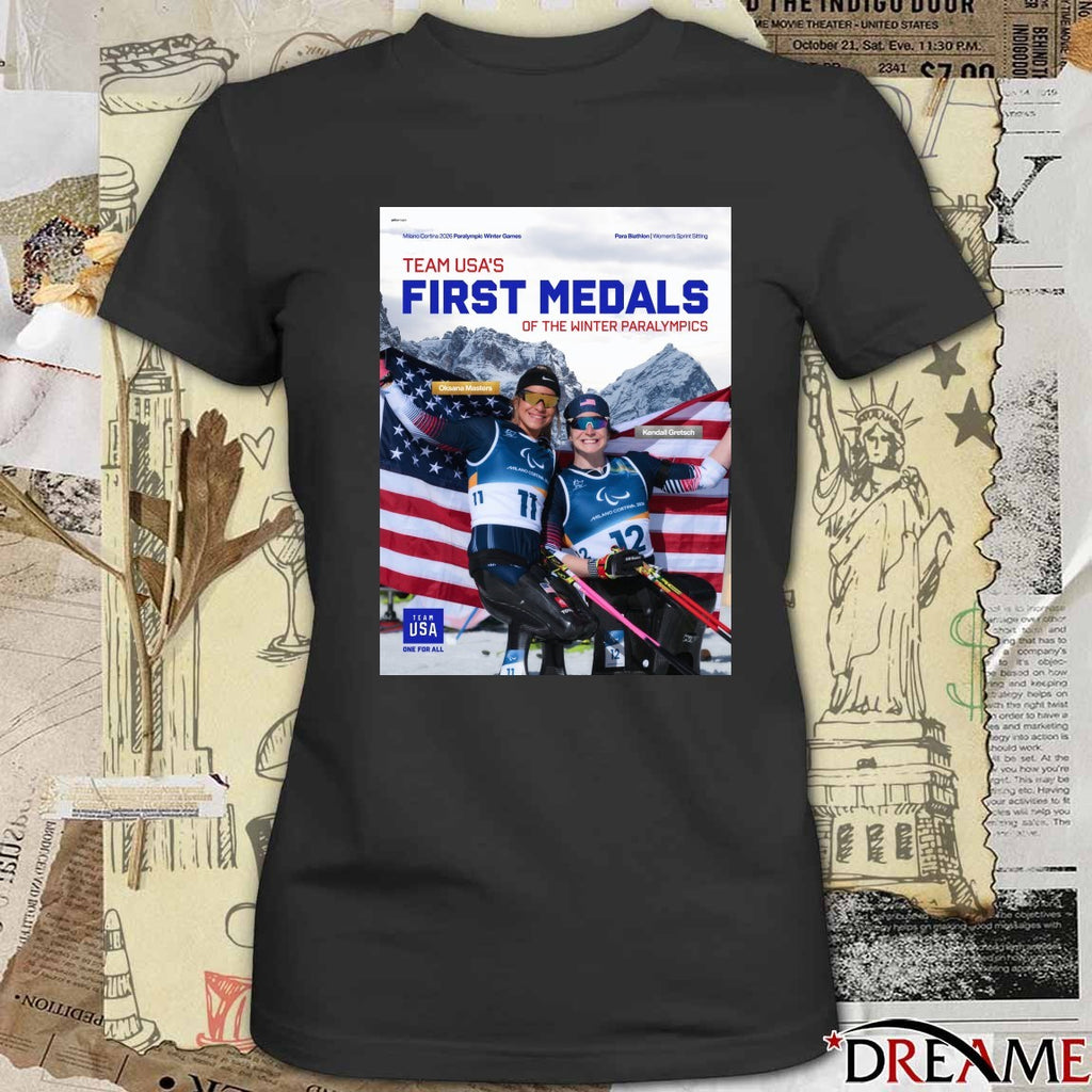 Oksana Masters And Kendall Gretsch Team USA’s First Medals Of The Winter Paralympics Poster t-shirt