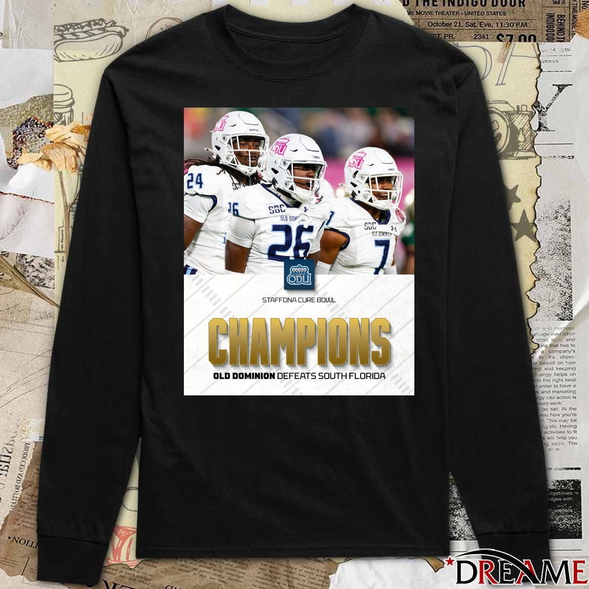 Old Dominion Defeats South Florida 2025 StaffDNA Cure Bowl Poster t-shirt
