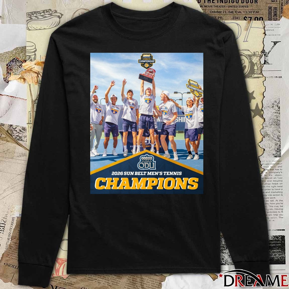 Old Dominion Men’s Tennis 2026 Sun Belt Men’s Tennis Champions Poster t-shirt