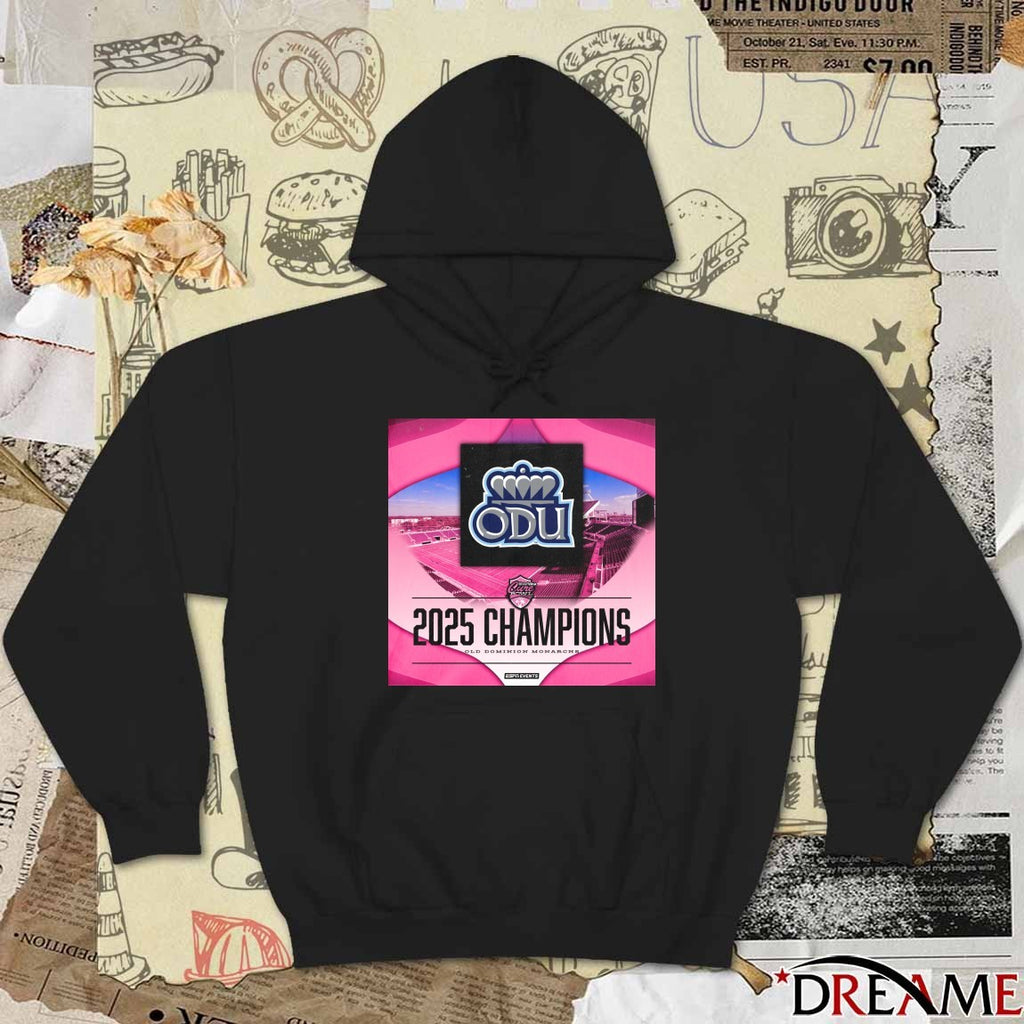 Old Dominion Monarchs 2025 StaffDNA Cure Bowl Champions Poster t-shirt