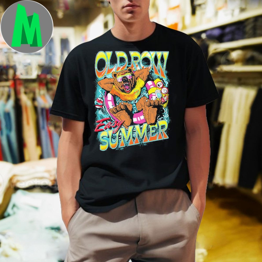 Old Row Black Easy Summer Bear Shirt