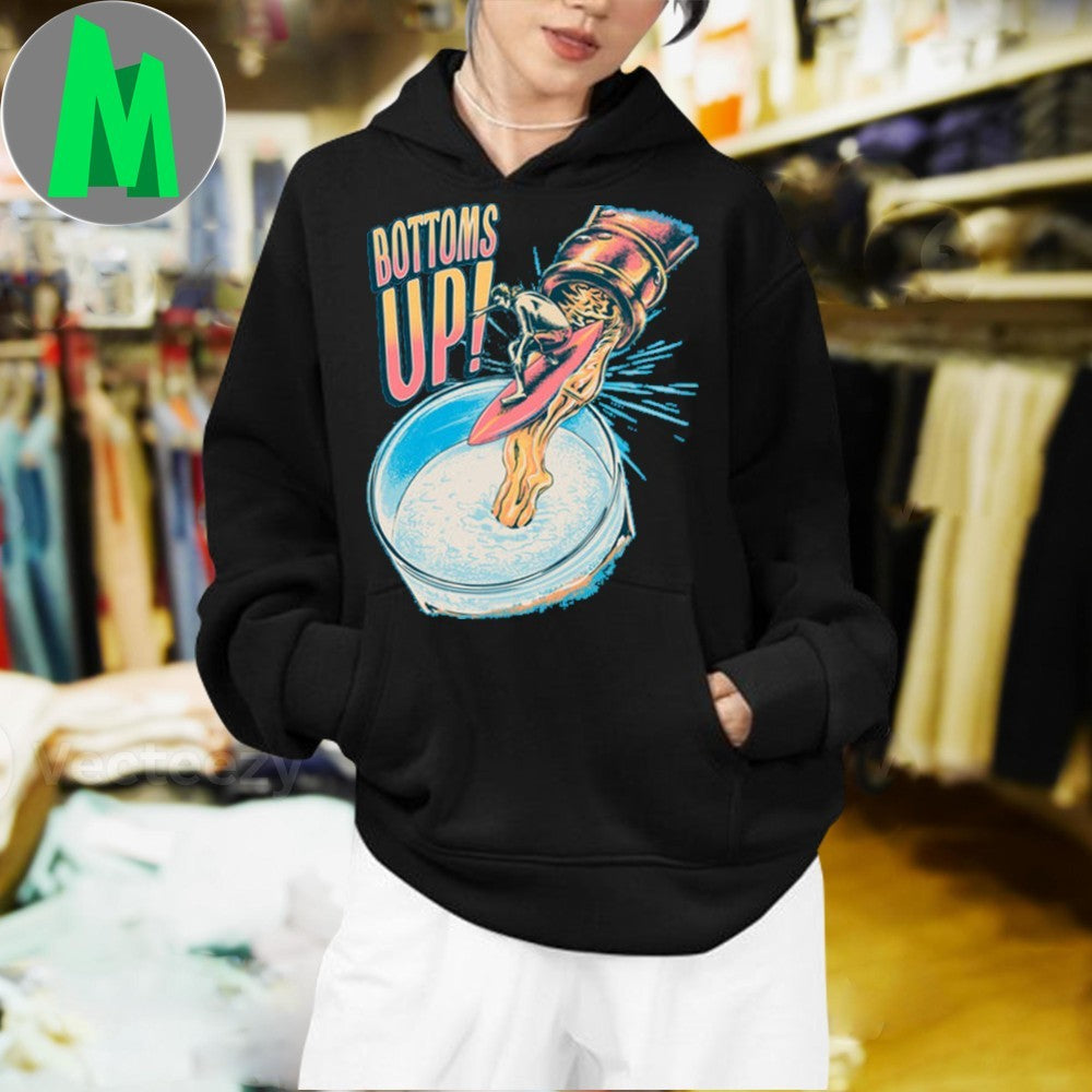 Old Row Cyan Bottoms Up Beer Surf Shirt