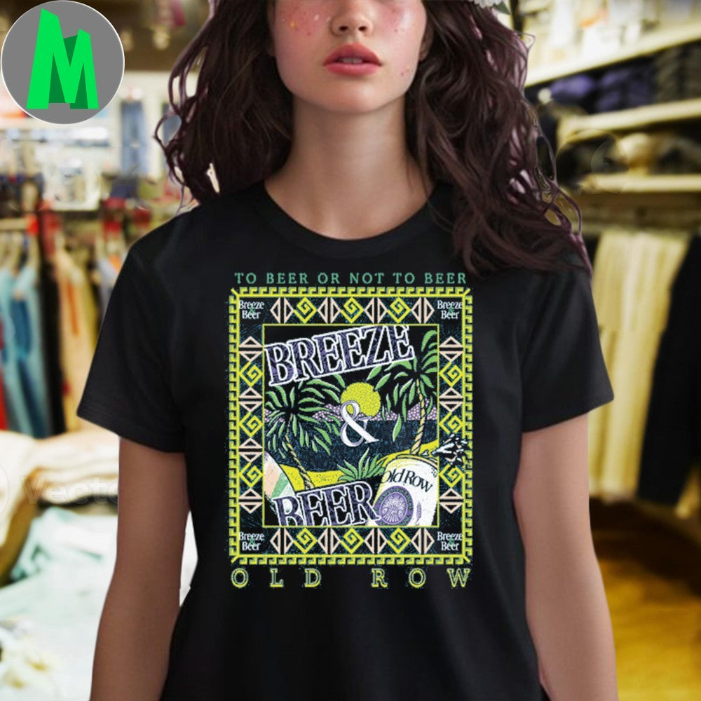 Old Row Teal Breeze and Beer Tropical Beach Shirt