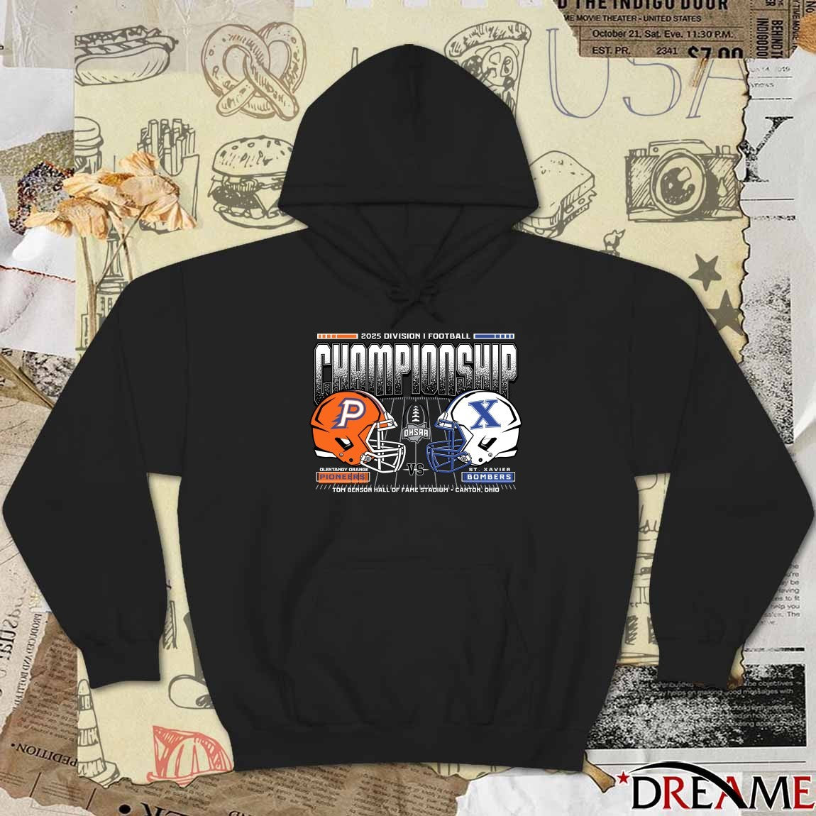 Olentangy Orange Pioneers Vs St Xavier Bombers 2025 OHSAA Football D1 H2H State Championship t-shirt