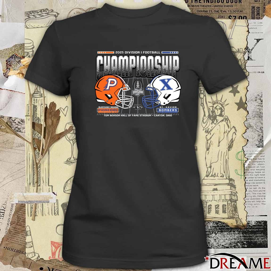 Olentangy Orange Pioneers Vs St Xavier Bombers 2025 OHSAA Football D1 H2H State Championship t-shirt