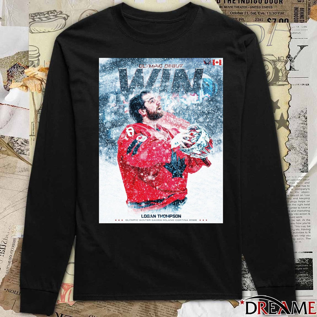 Olympic Debut Win Logan Thompson Olympic Winter Games Milano Cortina 2026 t-shirt