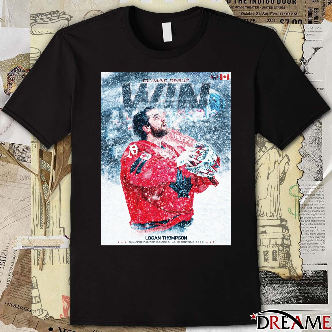 Olympic Debut Win Logan Thompson Olympic Winter Games Milano Cortina 2026 t-shirt