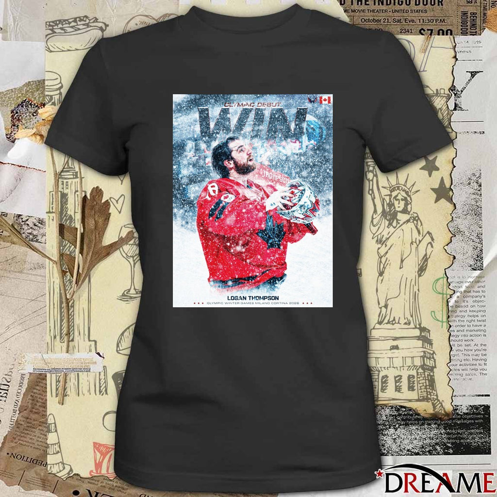 Olympic Debut Win Logan Thompson Olympic Winter Games Milano Cortina 2026 t-shirt