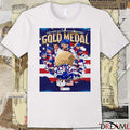 Olympic Winter Games 2026 Men’s Ice Hockey Tournament Gold Medal Team USA Poster t-shirt