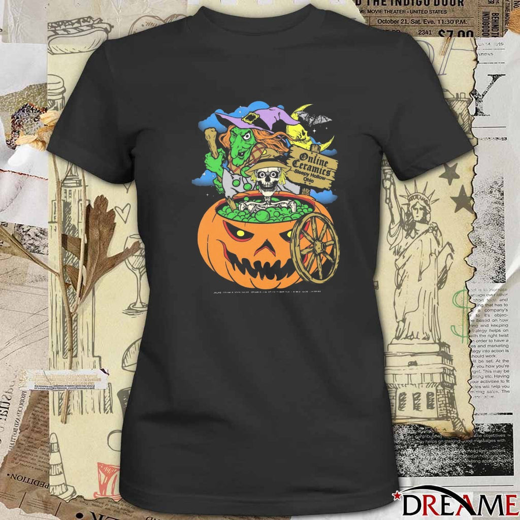 Online Ceramics Sleepy Hollow Ohio Halloween 2025 t-shirt
