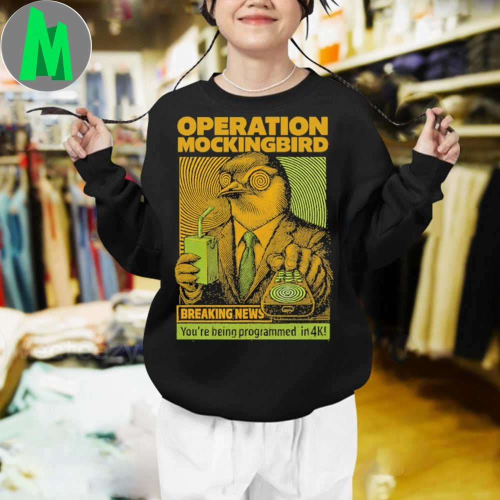 Operation Mockingbird Conspiracy Theory Graphic T-Shirt