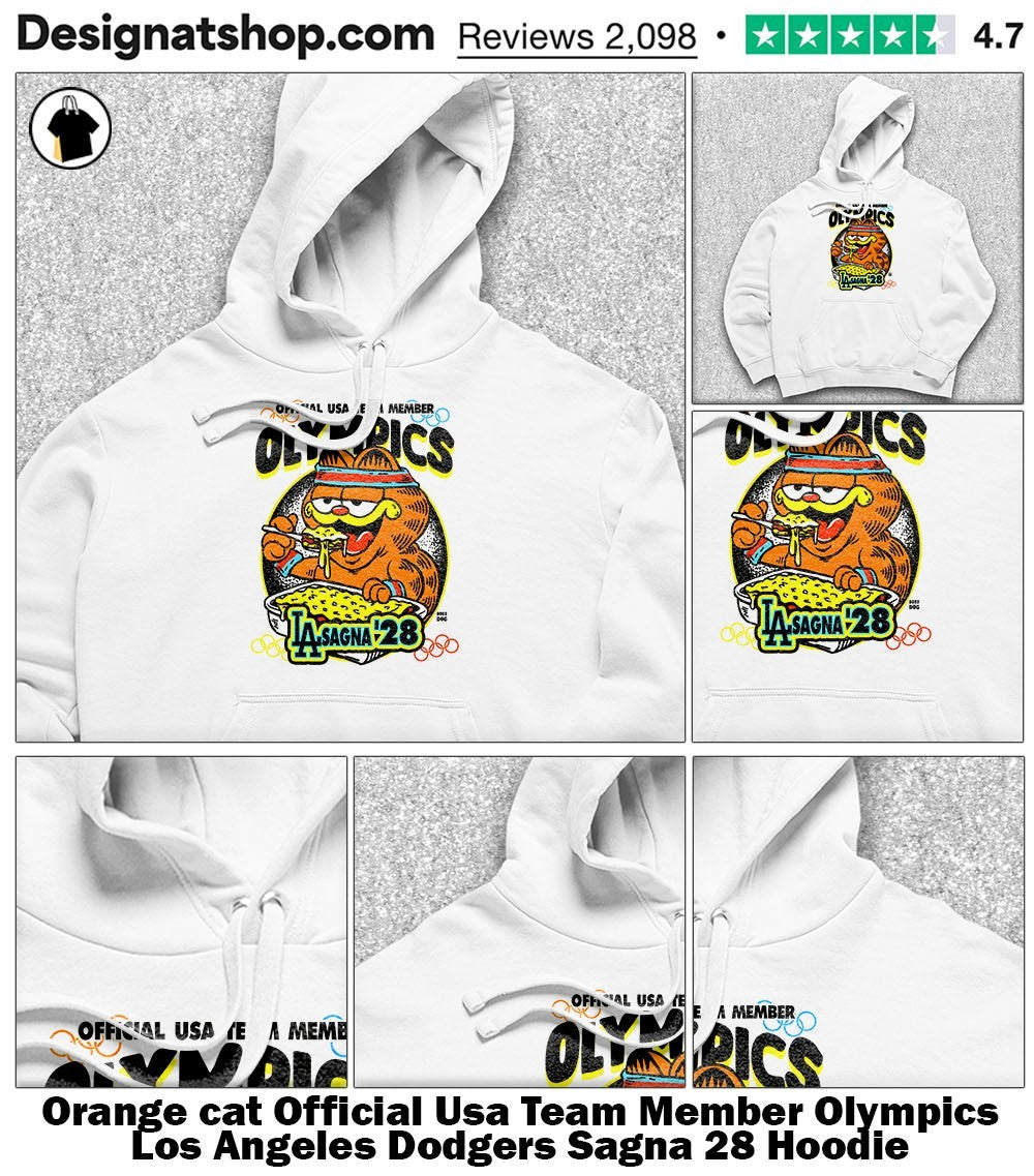 Orange cat Official Usa Team Member Olympics Los Angeles Dodgers Sagna 28 shirt