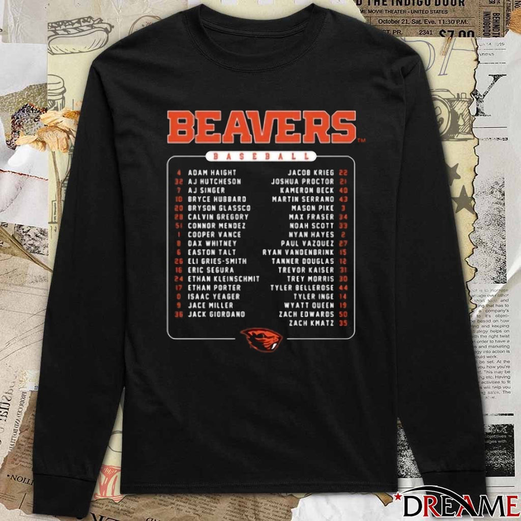 Oregon State Vs Michigan Opening Swing February 13, 2026 Surprise Stadium All Player Names t-shirt