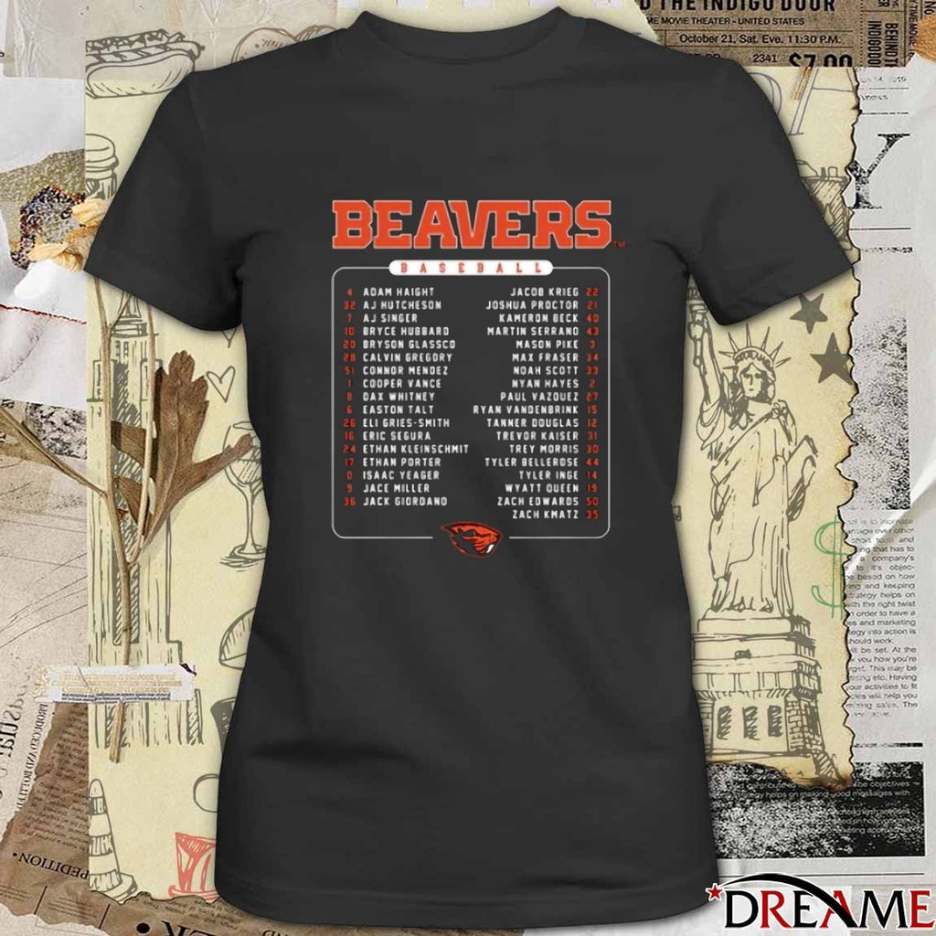 Oregon State Vs Michigan Opening Swing February 13, 2026 Surprise Stadium All Player Names t-shirt
