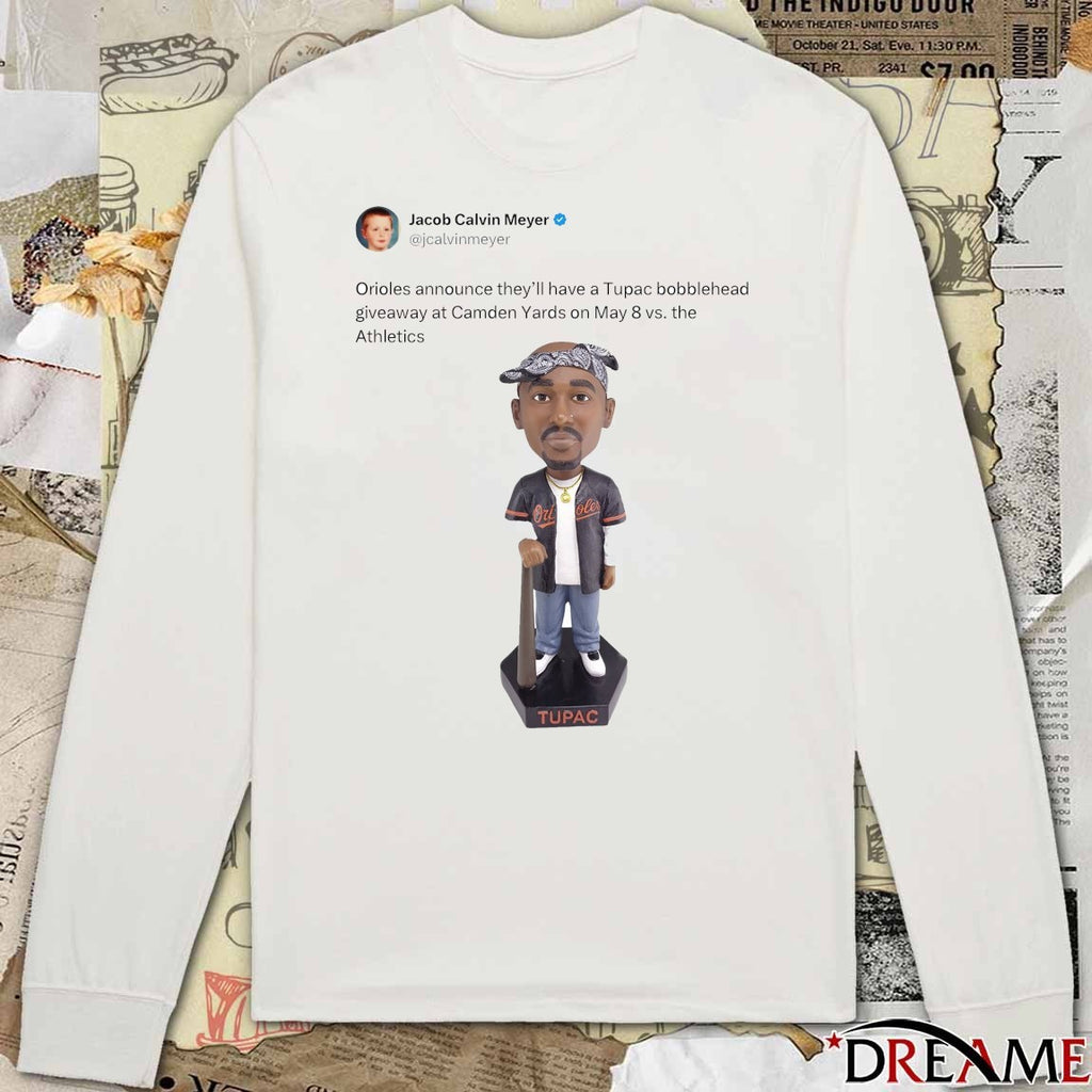 Orioles announce they’ll have a Tupac bobblehead giveaway at Camden Yards on May 8 vs. the Athletics t-shirt