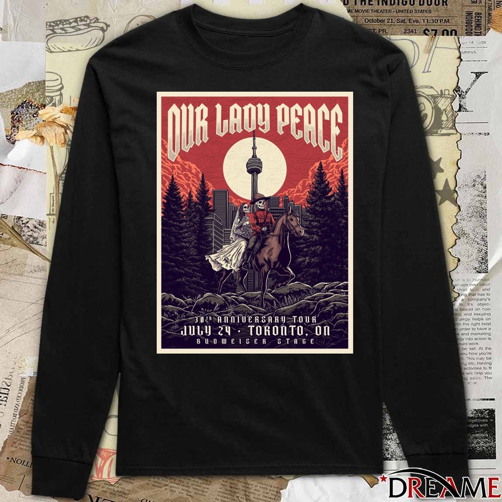 Our Lady Peace 30th Anniversary Tour July 24 2026 Budweiser Stage, Toronto, ON Poster t-shirt