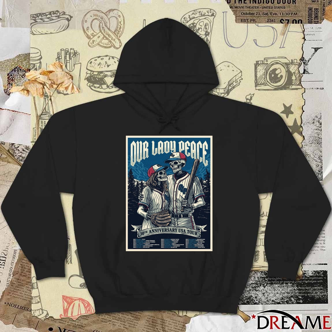 Our Lady Peace 30th Anniversary Tour March 5 – April 4 2026 Poster t-shirt