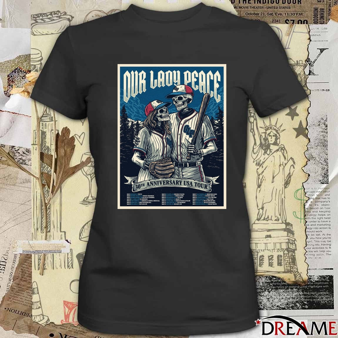 Our Lady Peace 30th Anniversary Tour March 5 – April 4 2026 Poster t-shirt