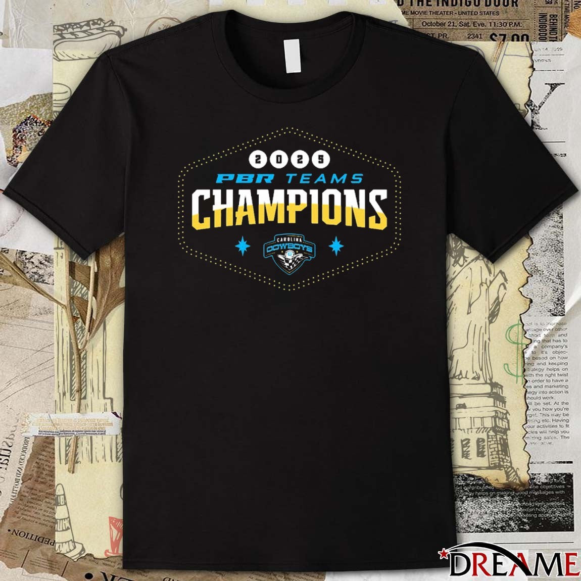 PBR 2025 Teams Championship Winners Carolina Cowboys Logo t-shirt