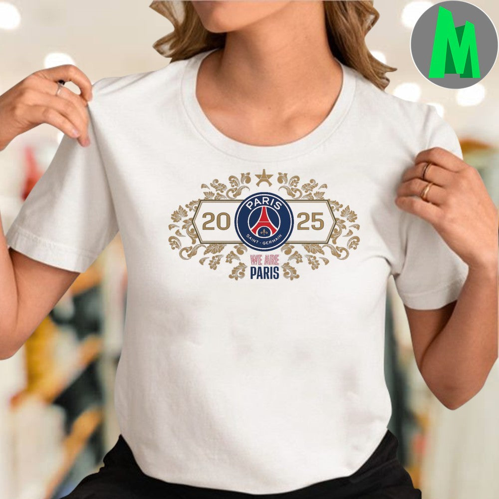 PSG Champions League 2025 Winners T-Shirt Paris Saint-Germain Football Fan Apparel