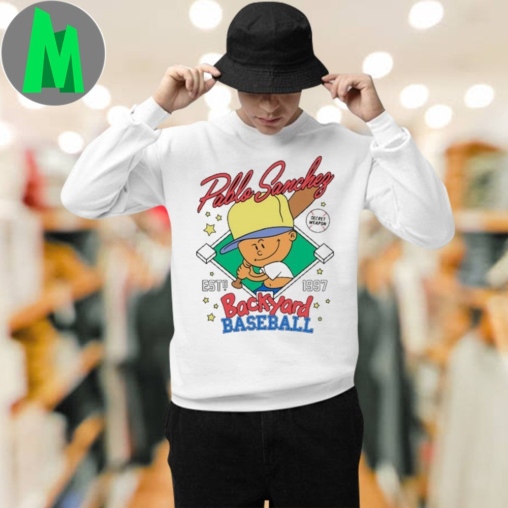 Pablo Sanchez Backyard Baseball Secret Weapon T-Shirt Retro Gaming Character Graphic Tee