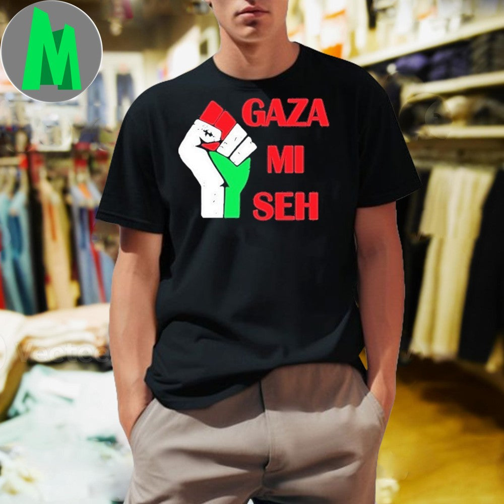 Palestine Gaza Mi Seh Solidarity Graphic T-Shirt – Human Rights and Activism Apparel