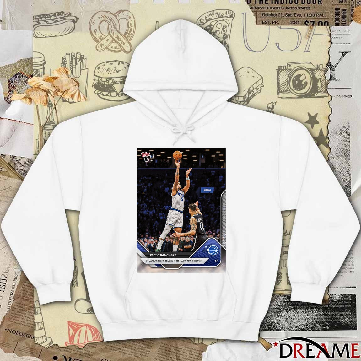 Paolo Banchero OT Game-Winning Trey Nets Thrilling Magic Triumph Topps Now Card Poster t-shirt