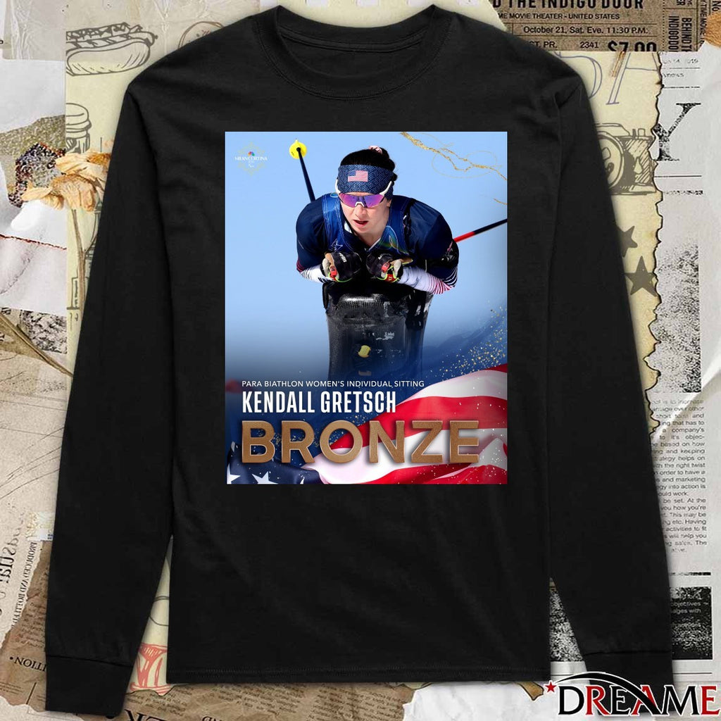 Para Biathlon Women’s Individual Sitting Kendall Gretsch Bronze Medal t-shirt