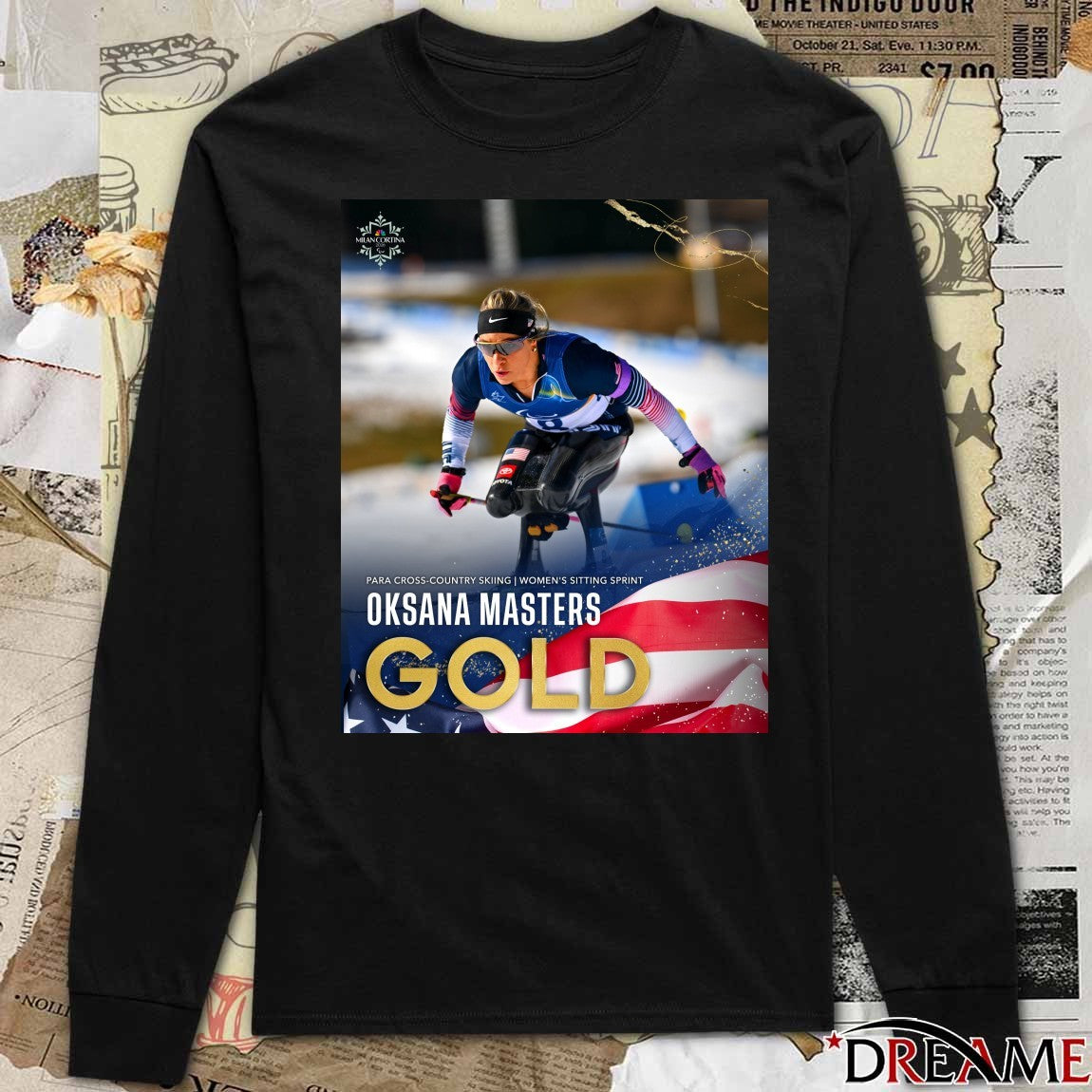 Para Cross-country Skiing Women’s Sitting Sprint Oksana Masters Gold Medal Winter Paralympics t-shirt