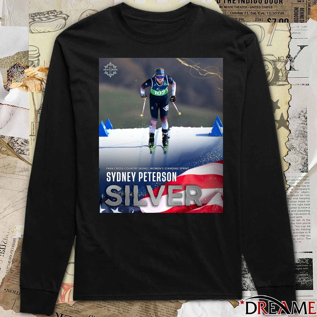 Para Cross-country Skiing Women’s Standing Sprint Sydney Peterson Silver Medal Winter Paralympics t-shirt