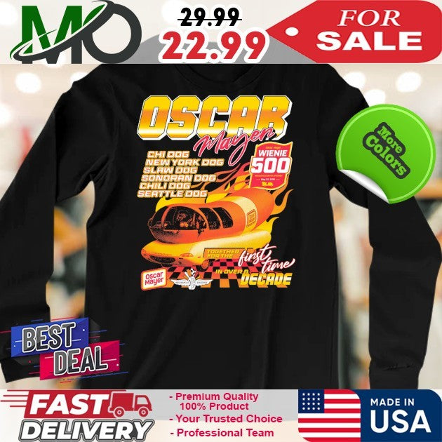 Paradise Of Flowers Oscar Mayer Weenie 500 Retro Cartoon Graphic T-Shirt