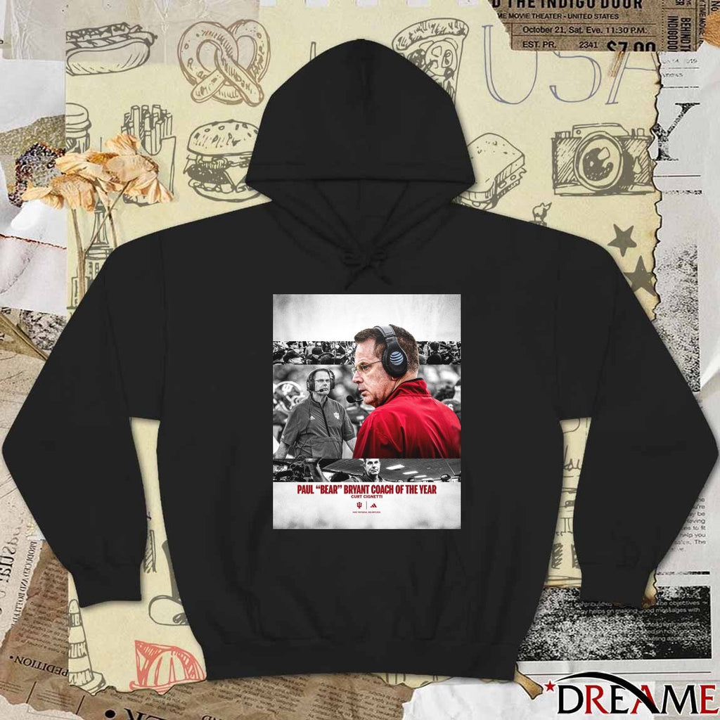 Paul Bear Bryant Coach Of The Year Curt Cignetti Indiana Football Poster t-shirt