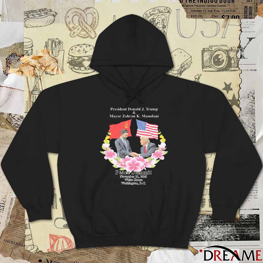 Peace Summit President Donald J. Trump and Mayor Zohran K. Mamdani November 21 2025 White House Washington DC t-shirt
