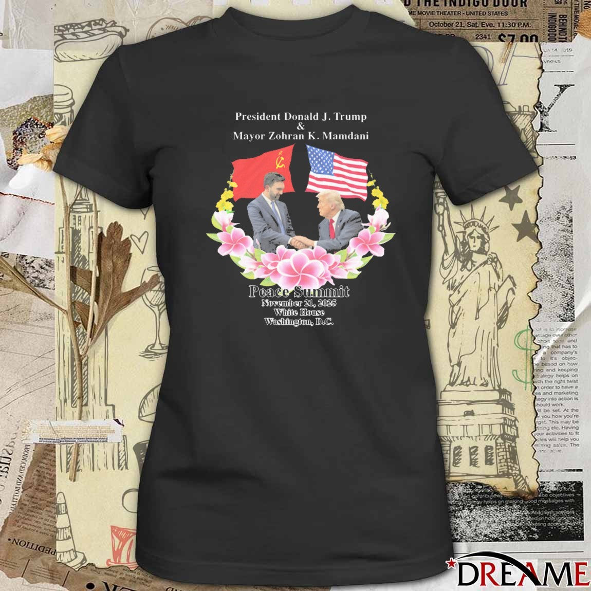 Peace Summit President Donald J. Trump and Mayor Zohran K. Mamdani November 21 2025 White House Washington DC t-shirt