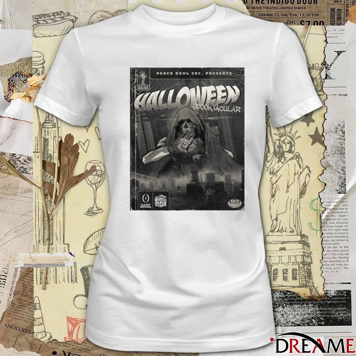 Peach Bowl Inc Presents Halloween Spook Tacular October 31 2025 Poster t-shirt