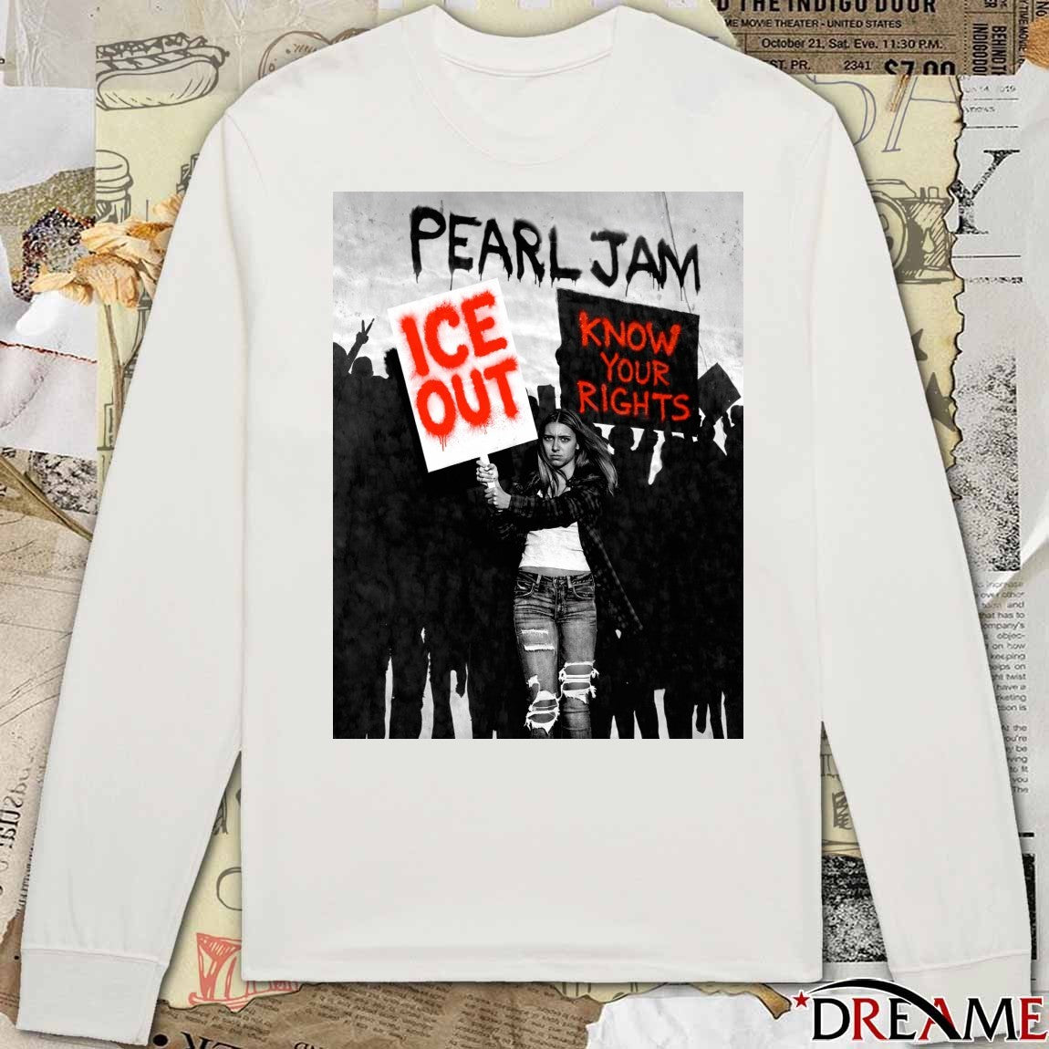 Pearl Jam ICE Out Know Your Rights t-shirt