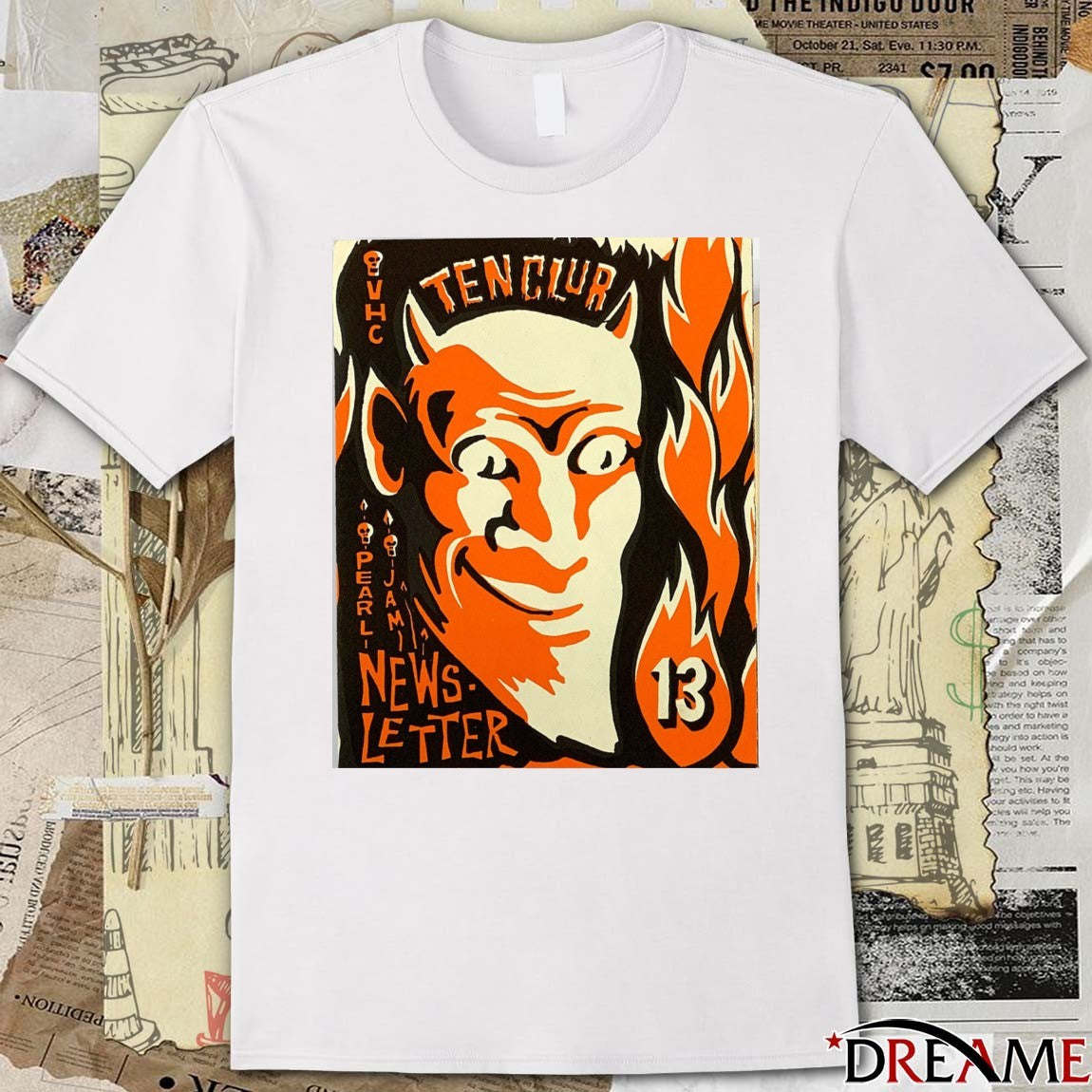 Pearl Jam Ten Club Newsletter issue number 13 Poster t-shirt