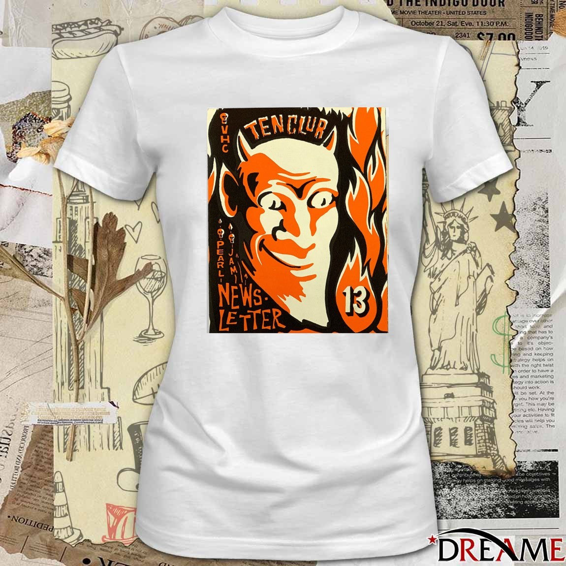 Pearl Jam Ten Club Newsletter issue number 13 Poster t-shirt