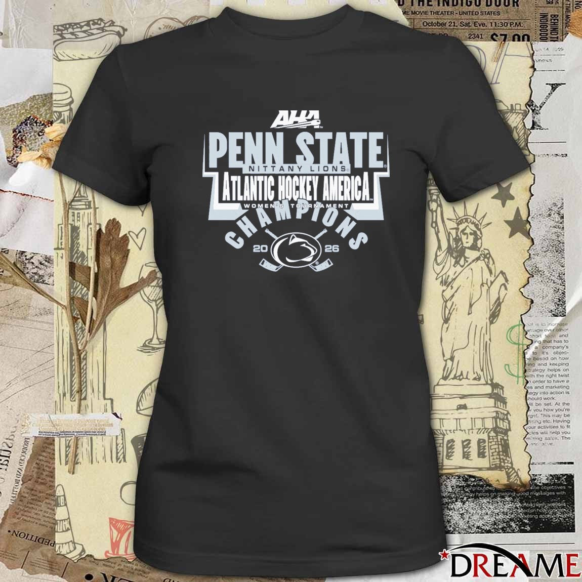 Penn State Nittany Lions 2026 AHA Women’s Tournament Hockey Champions t-shirt