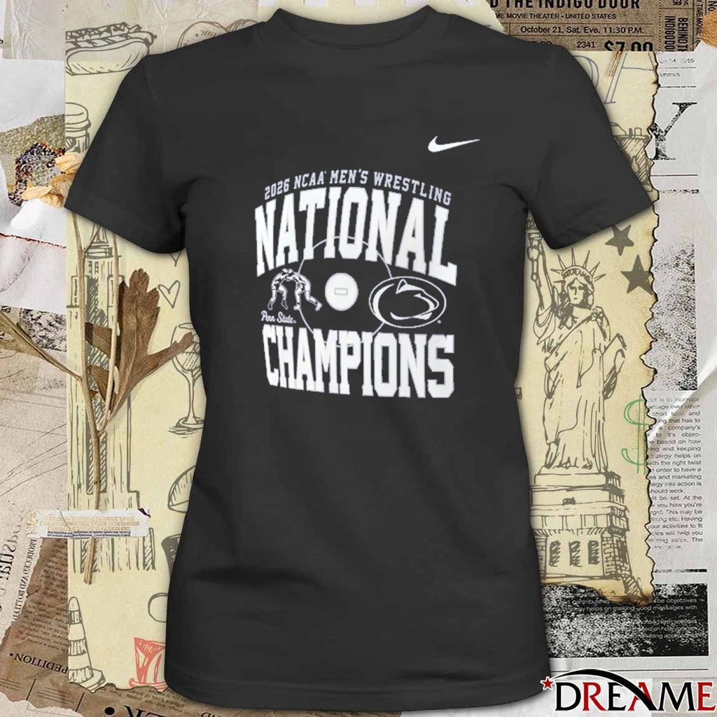 Penn State Nittany Lions 2026 NCAA Men’s Wrestling National Champions Five Peat Dynasty Cael Sanderson t-shirt