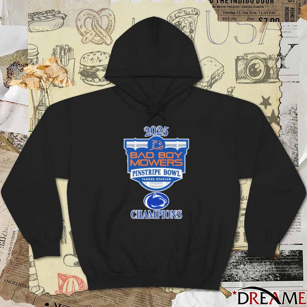Penn State Nittany Lions PSU 2025 Bad Boy Mowers Pinstripe Bowl Champions t-shirt