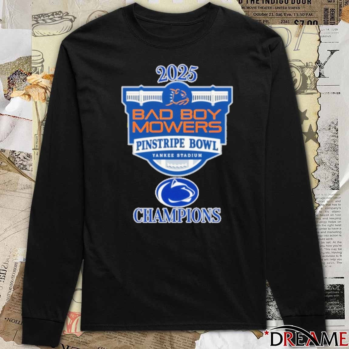 Penn State Nittany Lions PSU 2025 Bad Boy Mowers Pinstripe Bowl Champions t-shirt