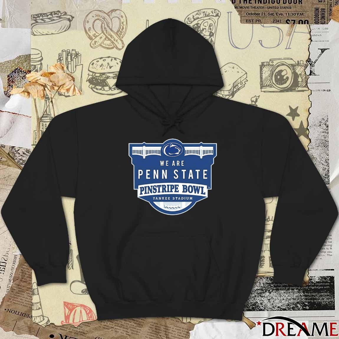 Penn State Nittany Lions football We Are Penn State Pinstripe Bowl Yankee Stadium Logo t-shirt