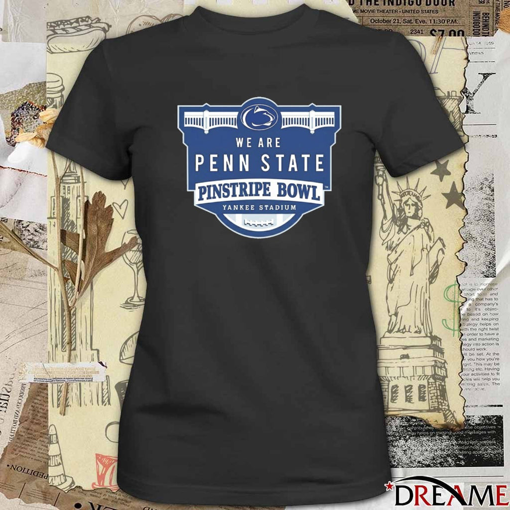 Penn State Nittany Lions football We Are Penn State Pinstripe Bowl Yankee Stadium Logo t-shirt