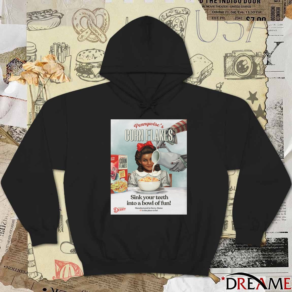 Pennywise’s Corn Flakes Sink Your Teeth Into A Bowl Of Fun October 26 2025 Poster t-shirt