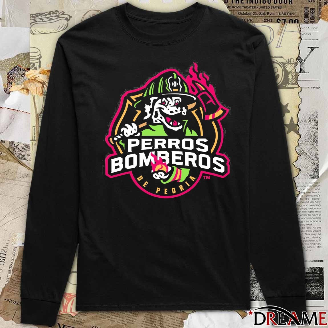 Perros Bomberos De Peoria Chiefs Minor League Baseball Team Logo t-shirt
