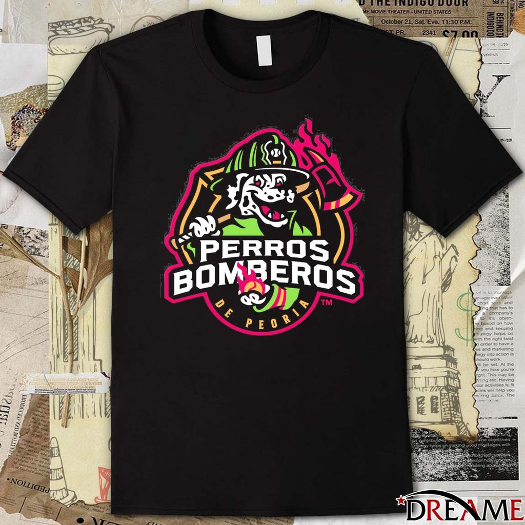 Perros Bomberos De Peoria Chiefs Minor League Baseball Team Logo t-shirt