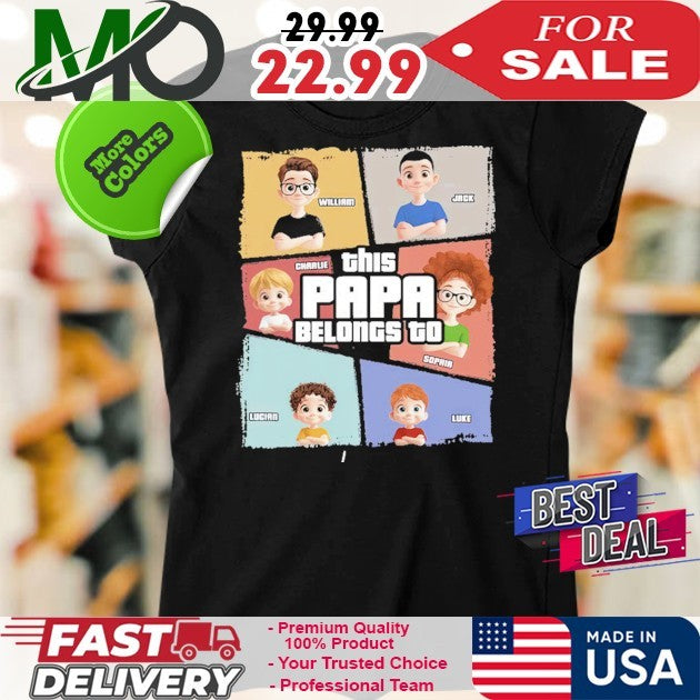 Personalized This Grandpa Belongs To Family Shirt